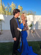 Royal Blue Prom Dresses Long Evening Dresses With Slit