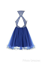 Royal Bule Tulle Homecoming Dress Short Formal Prom Gowns