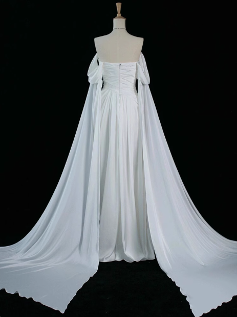 Royal Purple A-Line Off Shoulder Satin Long Prom Dress Formal Evening Dress