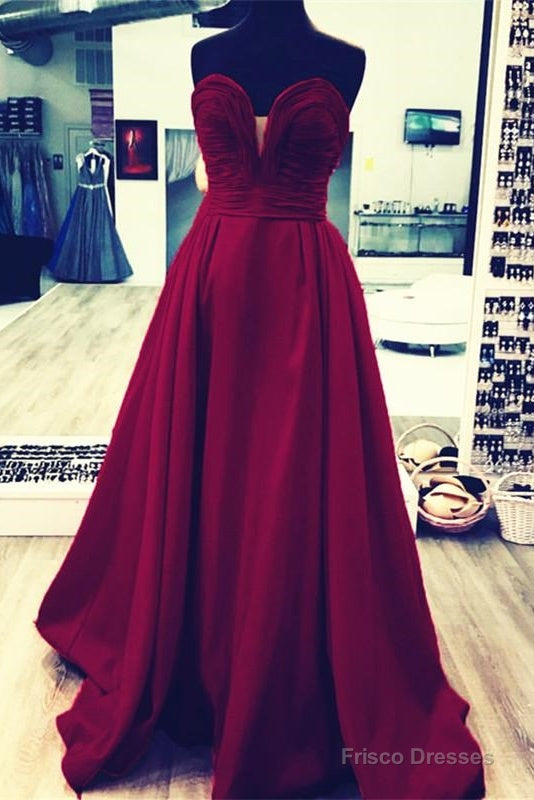 Ruched Sweetheart Long Taffeta Floor Length Evening Dresses