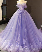 Princess Quinceanera Dress Off The Shoulder Applique Sweet 16 Party Formal Prom Gowns