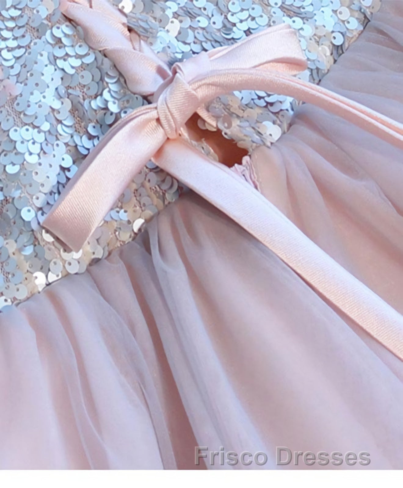 Cute Pink V Neck Tulle Seqsuins Short Formal Prom Dress, Cocktail Dress
