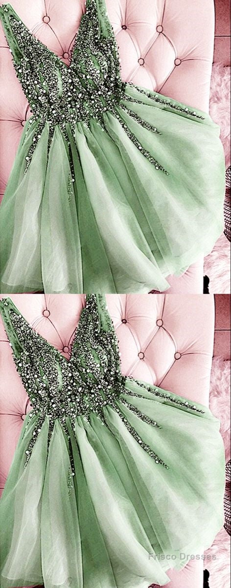 Sage Green Beach Bridesmaid Homecoming Dresses Main image