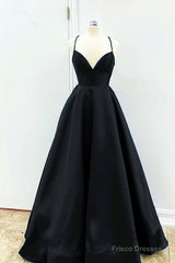 Satin Empire Prom Dresses Lace Up Back