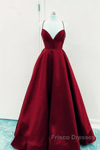 Satin Empire Formal Prom Dress Lace Up Back