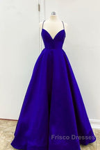 Satin Empire Formal Prom Dress Lace Up Back