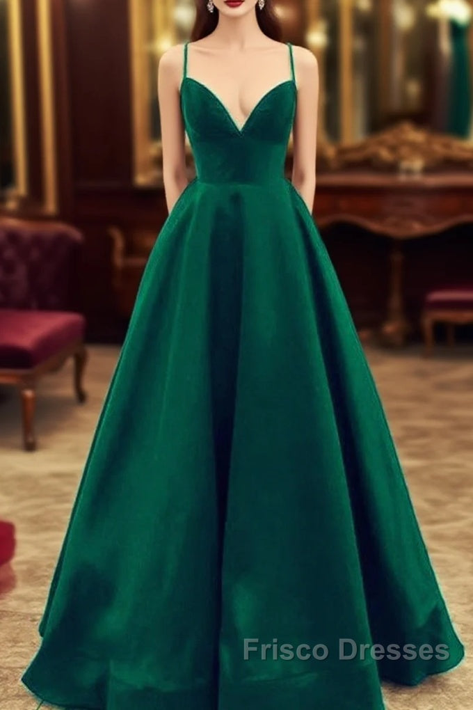 Satin Empire Formal Prom Dress Lace Up Back Main image