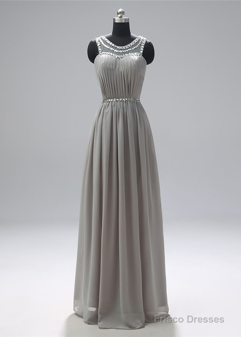 Scoop Neck  Sleeveless Beading Evening Dresses