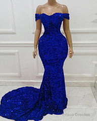 Sequin Off The Shoulder Prom Dresses