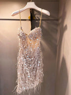 Sequin Prom Dresses, Sheath Short Prom Dresses