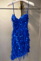 Sequin Prom Dresses, Sheath Short Prom Dresses