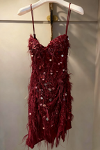 Sequin Prom Dresses, Sheath Short Prom Dresses