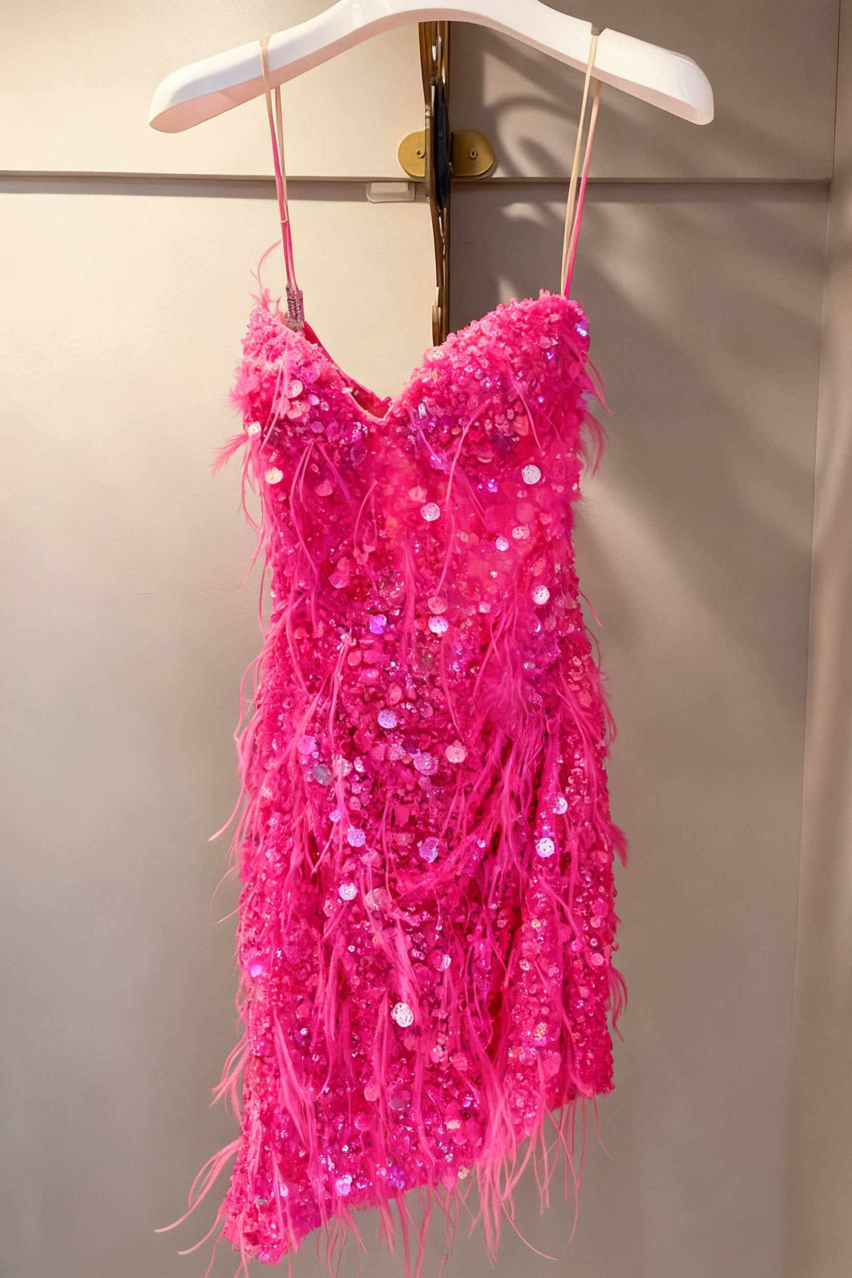 Sequin Prom Dresses, Sheath Short Prom Dresses