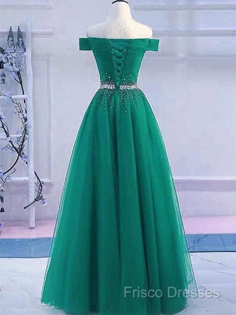 Sequins Burgundy Long Off The Shoulder Formal Prom Dress