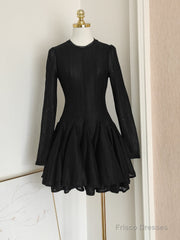 Sexy A Line Scoop Neckline Black Holiday Dress Travel Vacation Dresses Short Birthday Dress