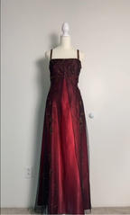 Sexy A Line Spaghetti Straps Burgundy Long Evening Dress Party Dress Prom Dresses