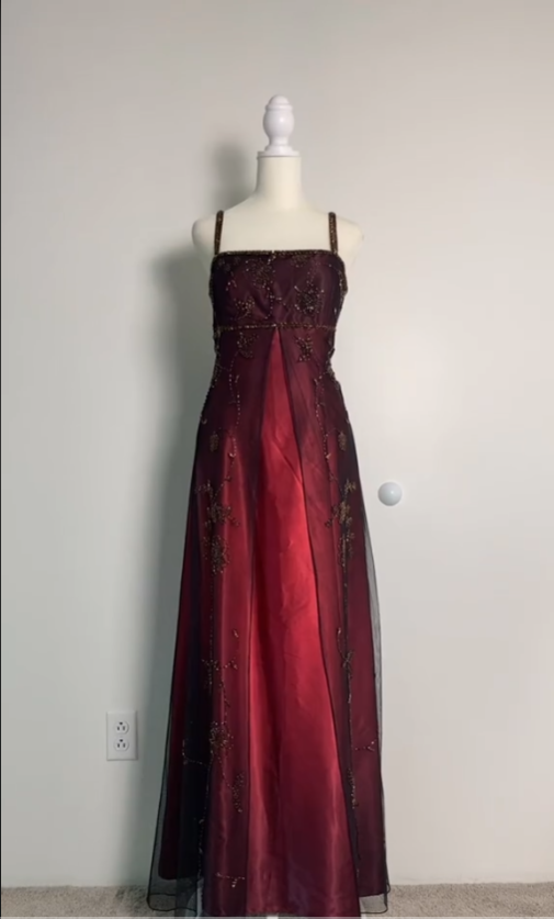 Sexy A Line Spaghetti Straps Burgundy Long Evening Dress Party Dress Prom Dresses