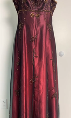 Sexy A Line Spaghetti Straps Burgundy Long Evening Dress Party Dress Prom Dresses