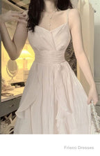 Sexy A Line Spaghetti Straps Champagne Prom Dresses Night Dress Birthday Outfits