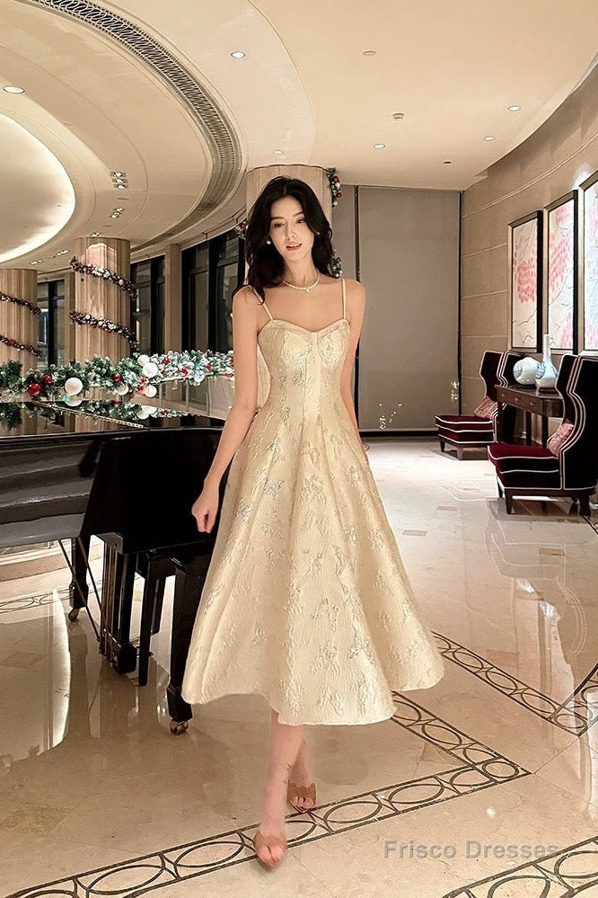 Sexy A Line Spaghetti Straps Neckline Satin Evening Dress Lace Prom Dresses Main image