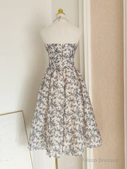 Sexy A Line Sweetheart Floral Holiday Dress Travel Vacation Dresses Birthday Dress