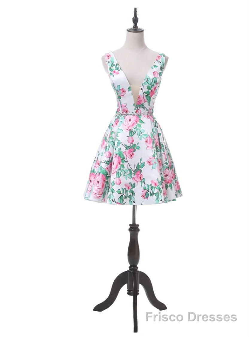 Sexy A Line Zipper Back Short Prom Dresses Short Party Evening Formal Gowns Main image