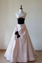 Sexy Ball Gown Sweetheart Neckline Pink Satin Formal Dress Formal Prom Dress