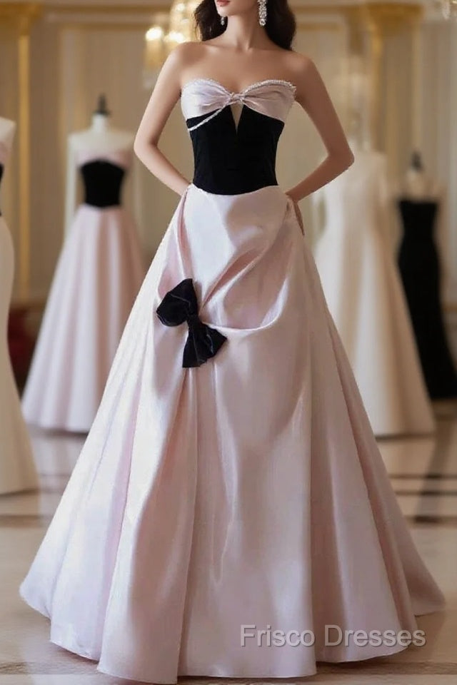Sexy Ball Gown Sweetheart Neckline Pink Satin Formal Dress Formal Prom Dress