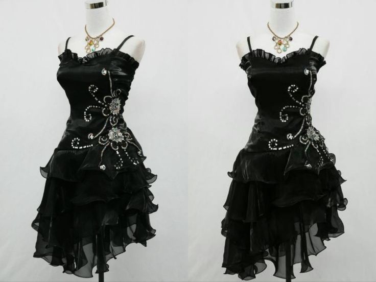 Sexy Cocktail Dress Straps Sleeveless Black Short Prom Dress Homecoming Dress Secondary image