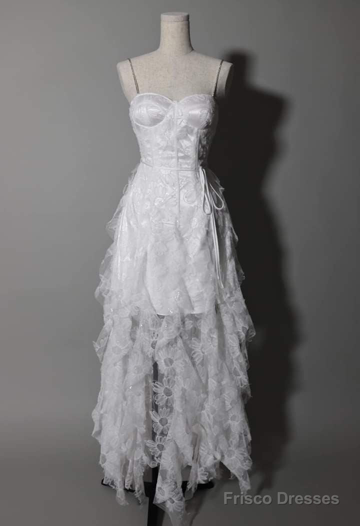 Sexy High Low Straps Prom Dresses 21Th Birthday Outfit