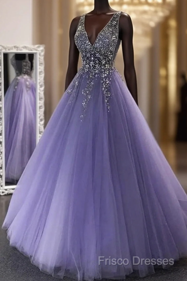Sexy Long Formal Prom Dress With Beading,Formal Dress,Charming Dance Dress Main image
