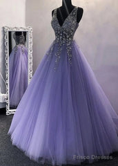 Sexy Long Prom Dresses With Beading,Evening Dresses,Charming Dance Dress