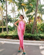 Sexy Mermaid Halter Hot Pink Long Prom Dresses