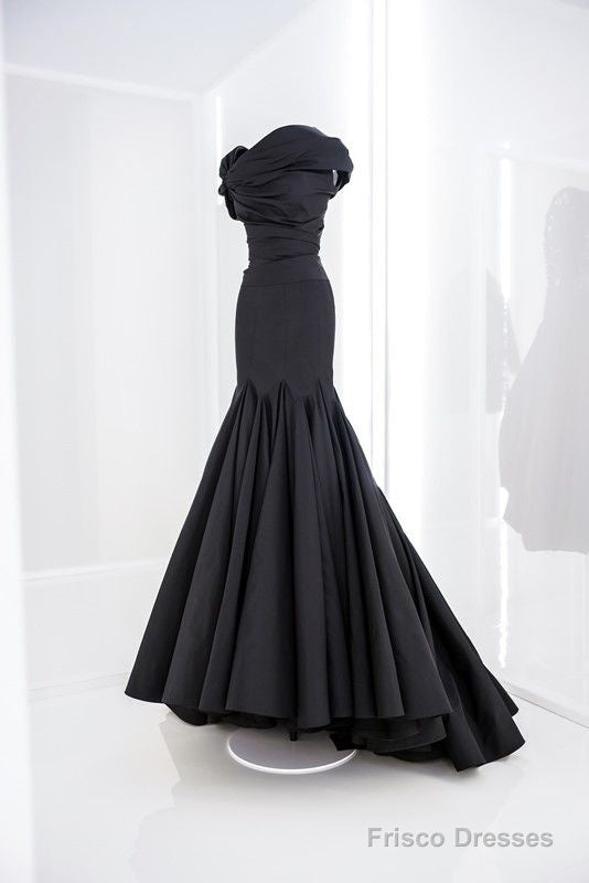 Sexy Mermaid Long Black Prom Dresses Main image