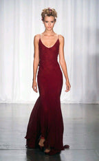 Straps Burgundy Long Prom Dresses For Teens
