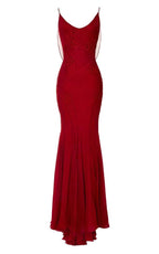 Straps Burgundy Long Prom Dresses For Teens