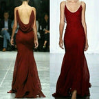 Straps Burgundy Long Prom Dresses For Teens