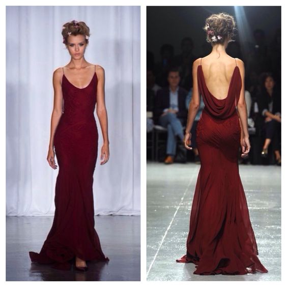 Straps Burgundy Long Prom Dresses For Teens