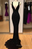 Sexy Mermaid Sequin Long Black Lace Formal Prom Dress Formal Dress
