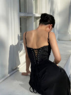 Sexy Mermaid Spaghetti Straps Black Birthday Dress 22Th Birthday Outfits