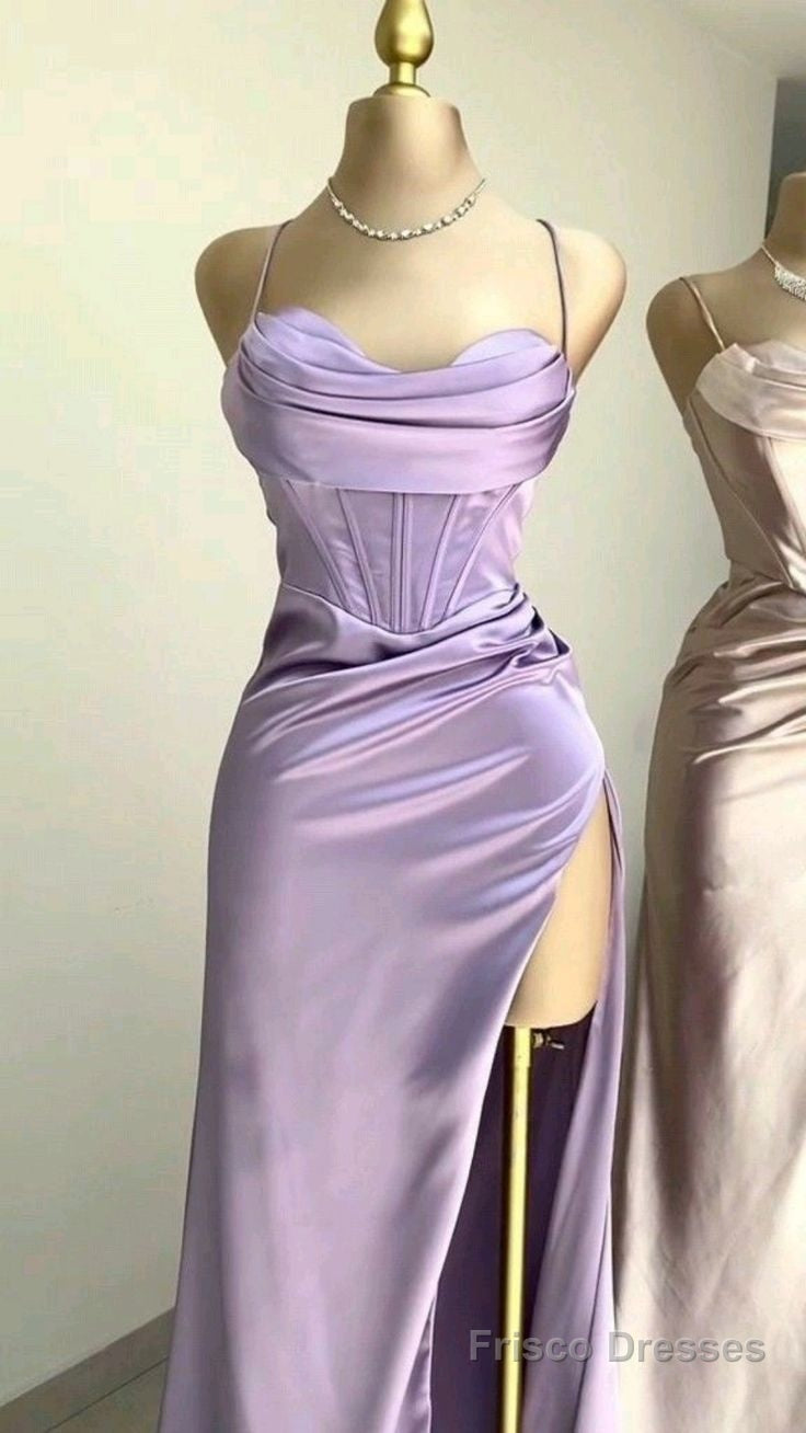 Sexy Mermaid Spaghetti Straps Black Long Evening Dress Backless Prom Dresses