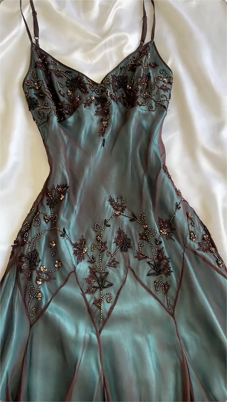 Sexy Mermaid Spaghetti Straps Floor Length Beads Evening Dress Prom Dresses