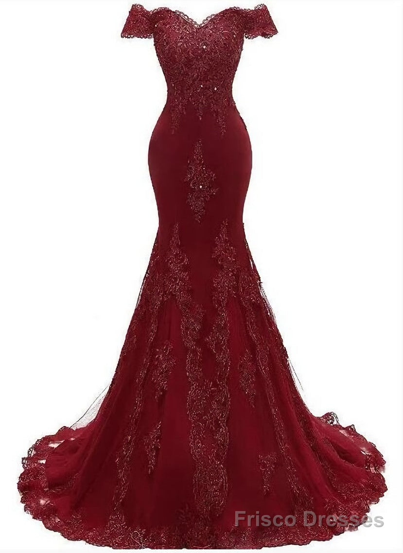 Sexy Mermaid Tulle with Lace Sweethart Party Dress, Long Prom Dress Secondary image