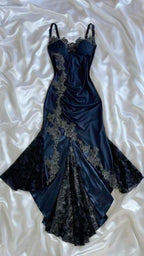 Sexy Mermaid Spaghetti Straps Lace Prom Dress Party Dress