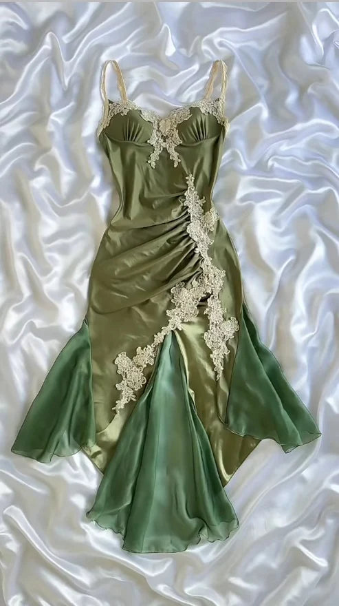 Sexy Navy Blue Mermaid Lace Prom Dress Party Dress