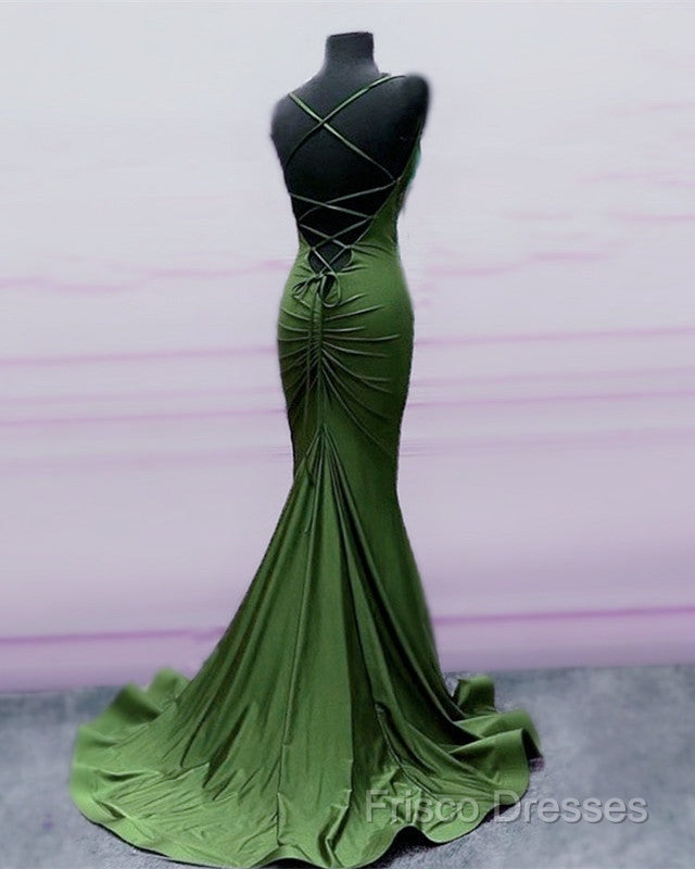 Sexy Open Back Mermaid Bridesmaid Dress Spaghetti Straps Secondary image