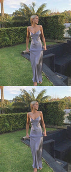 Sexy Prom Dresses Sheath Long Evening Dresses Spaghetti Straps Long Prom Dress