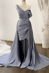 Sexy Sheath Column Satin Pleated Dress