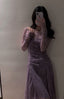 Sexy Sheath Off The Shoulder Grape Lace Beach Dress Women'S Vacation Dresses Birthday Dress