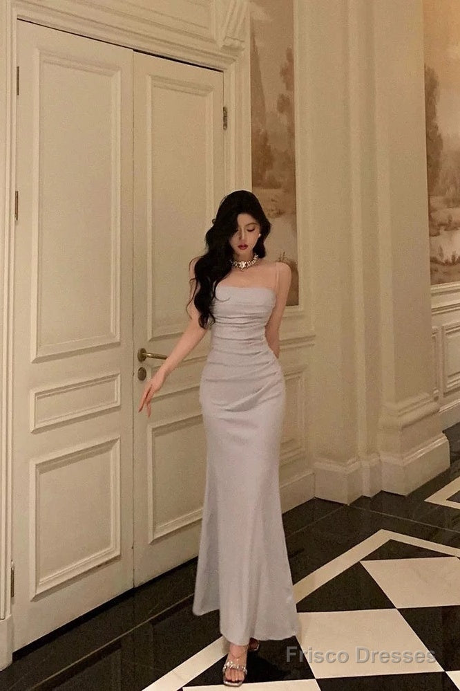 Sexy Sheath Spaghetti Straps Long Prom Dresses Birthday Outfits Evening Gown Main image